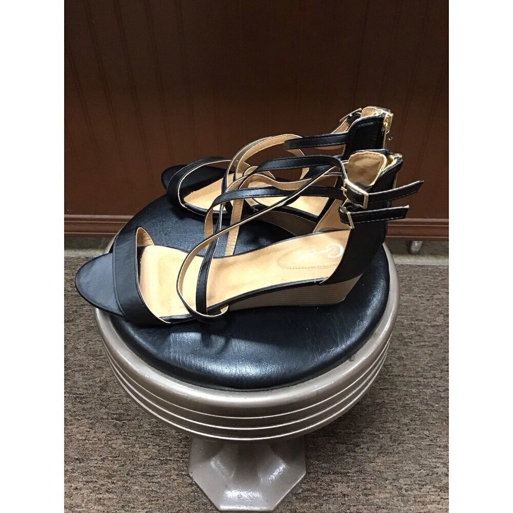 Comfort Gladiator Woven ankle strap Skippir Heeled Sandal size 11W 🤩 - Picture 4 of 5